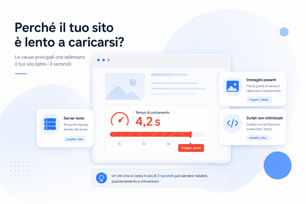 le cause principali di un sito lento a caricare
