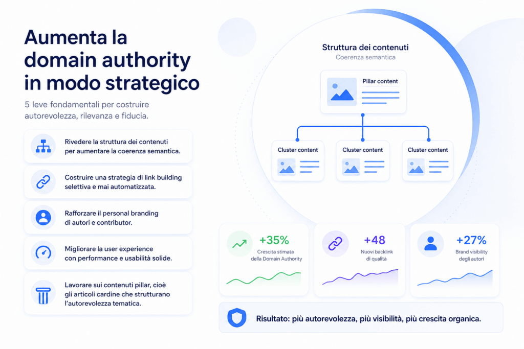 Come aumentare la domain authority in modo strategico