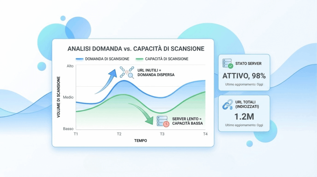Criticità crawling SEO: domanda di scansione e capacità del server
