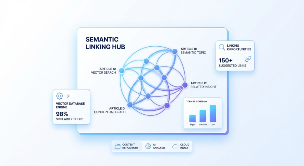 internal linking basato su similarità semantica e database vettoriali