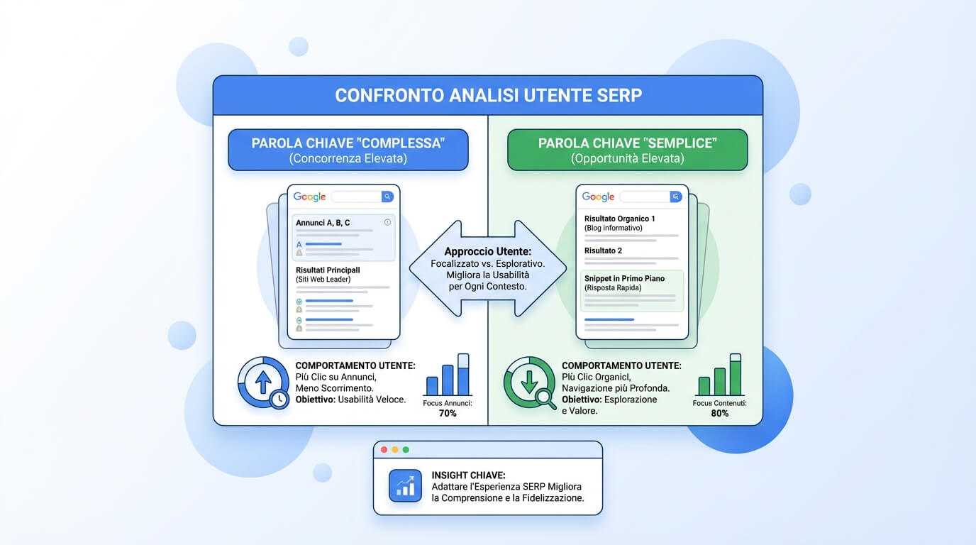 tabella comparativa SERP con colonne