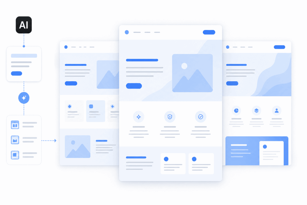 artefatti claude ai per prototipazione landing page
