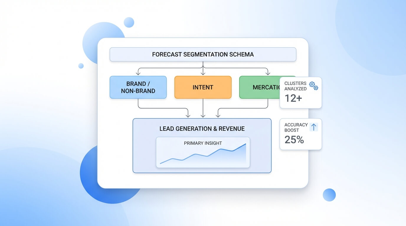 Schema di segmentazione per SEO forecasting collegata a lead e ricavi